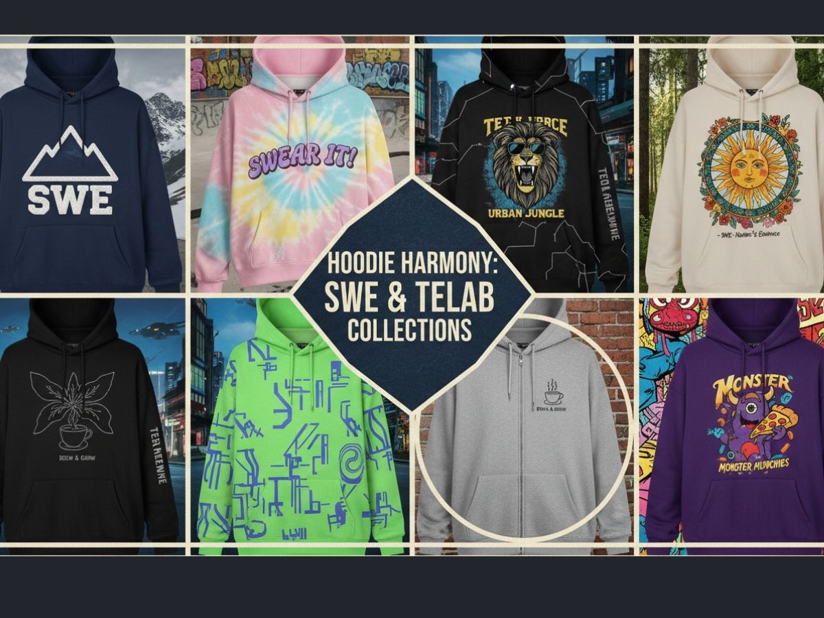 Mẫu áo hoodie của SWE và Teelab để thể hiện sự đa dạng