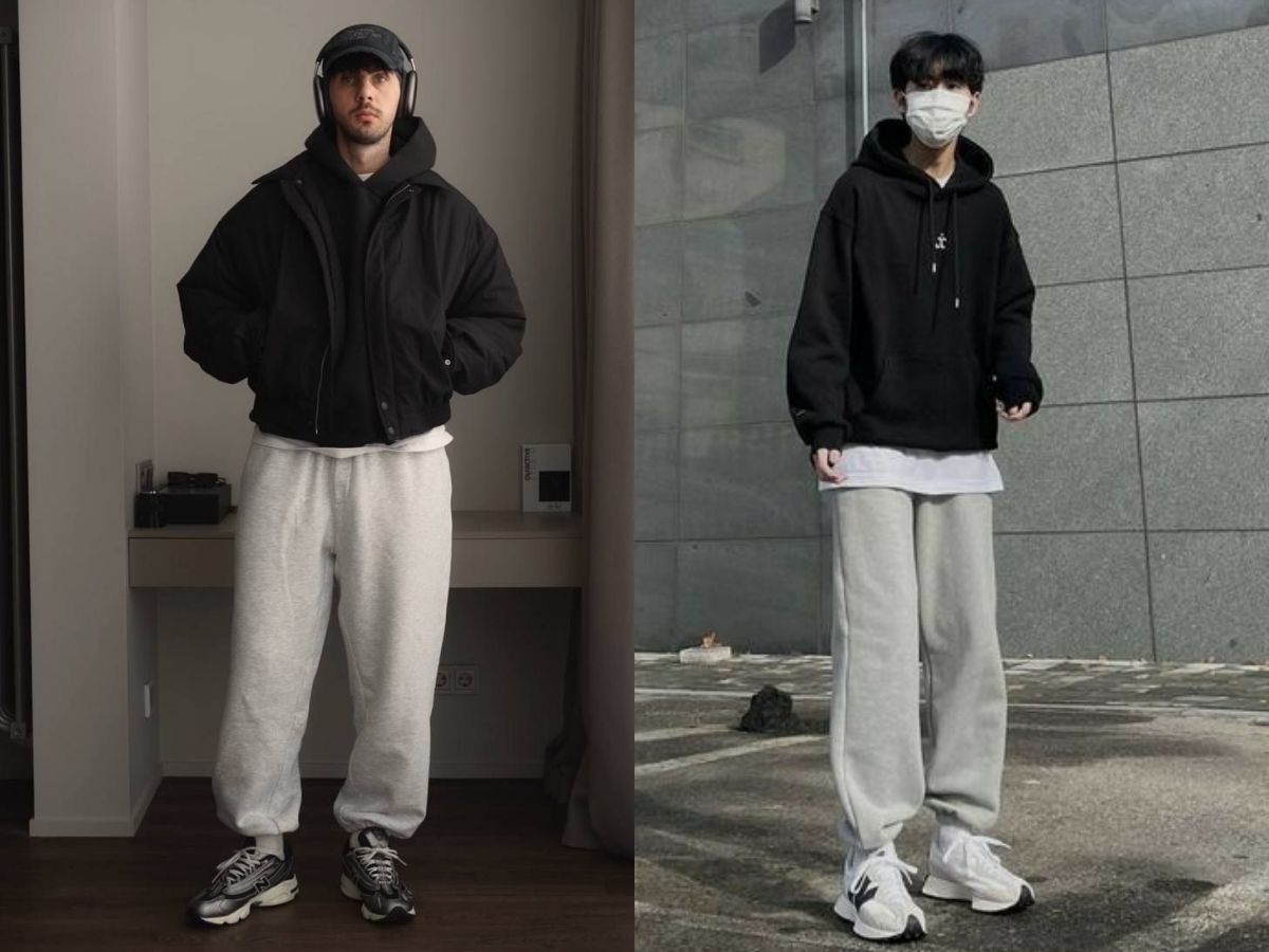 Phối áo hoodie phong cách streetwear