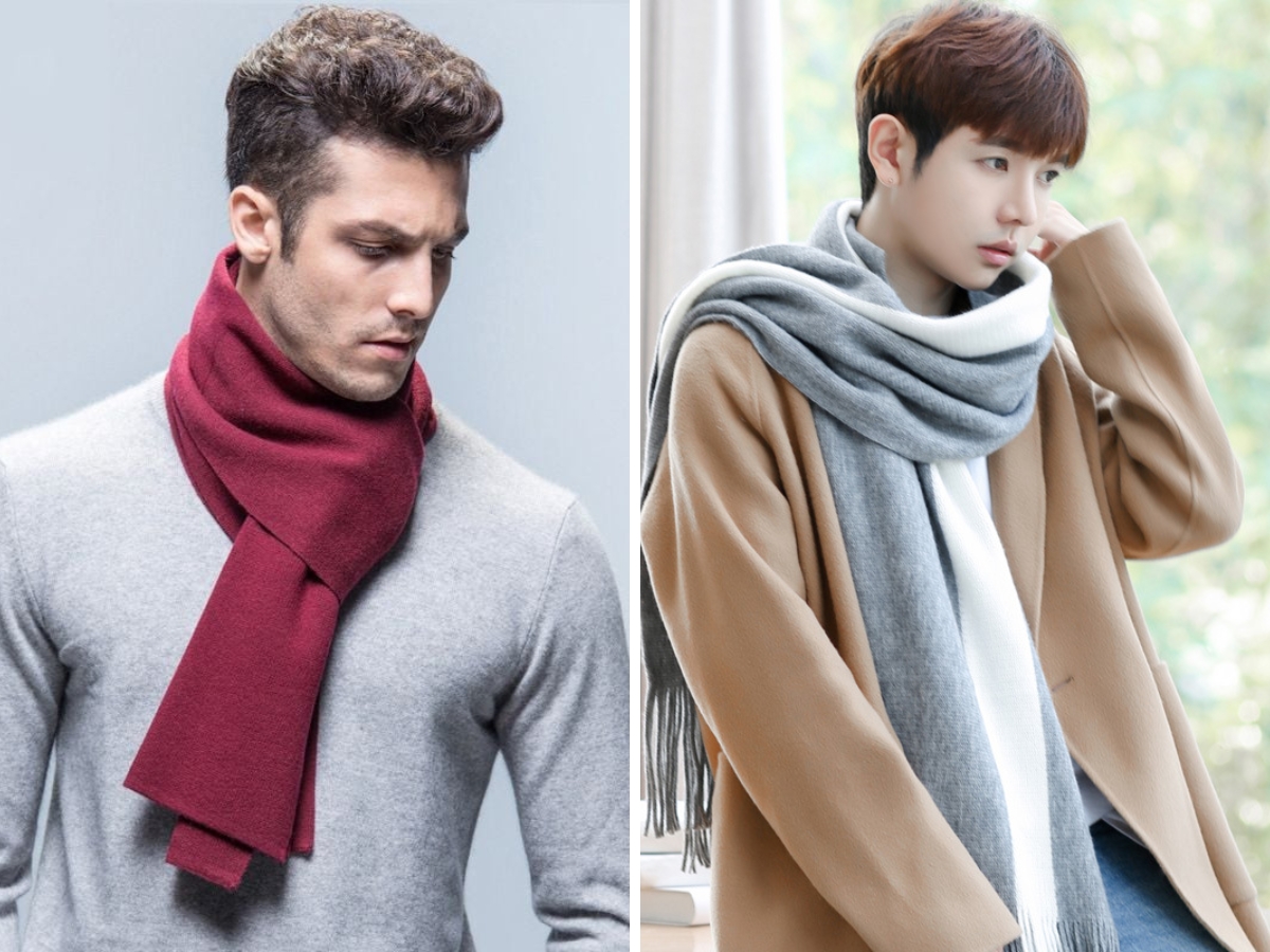Top mẫu khăn choàng cổ cho nam
