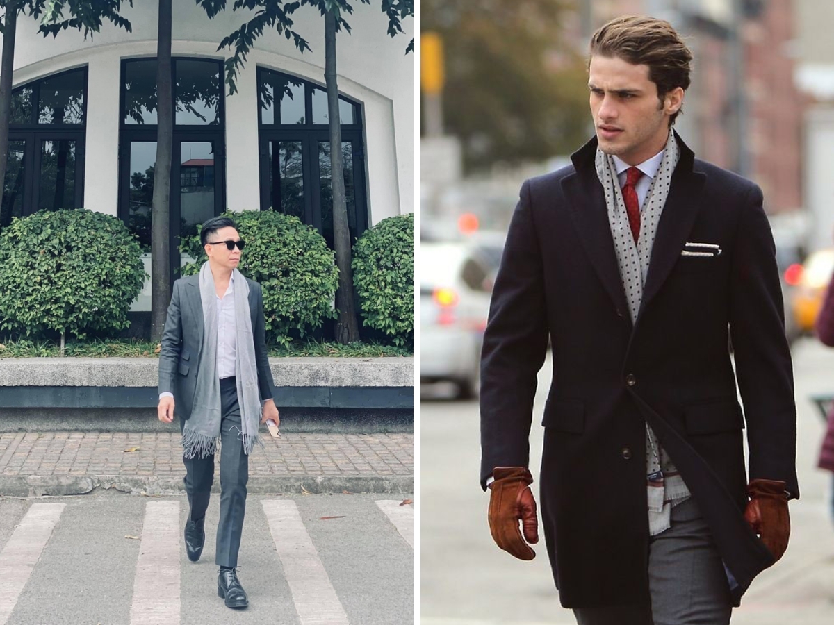 Top mẫu khăn choàng cổ cho nam