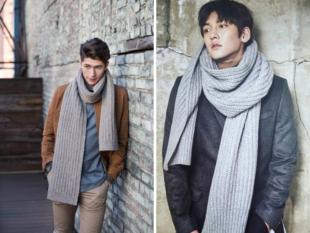 Top mẫu khăn choàng cổ cho nam