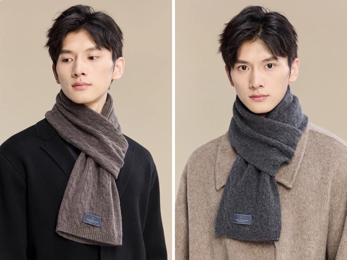 Top mẫu khăn choàng cổ cho nam