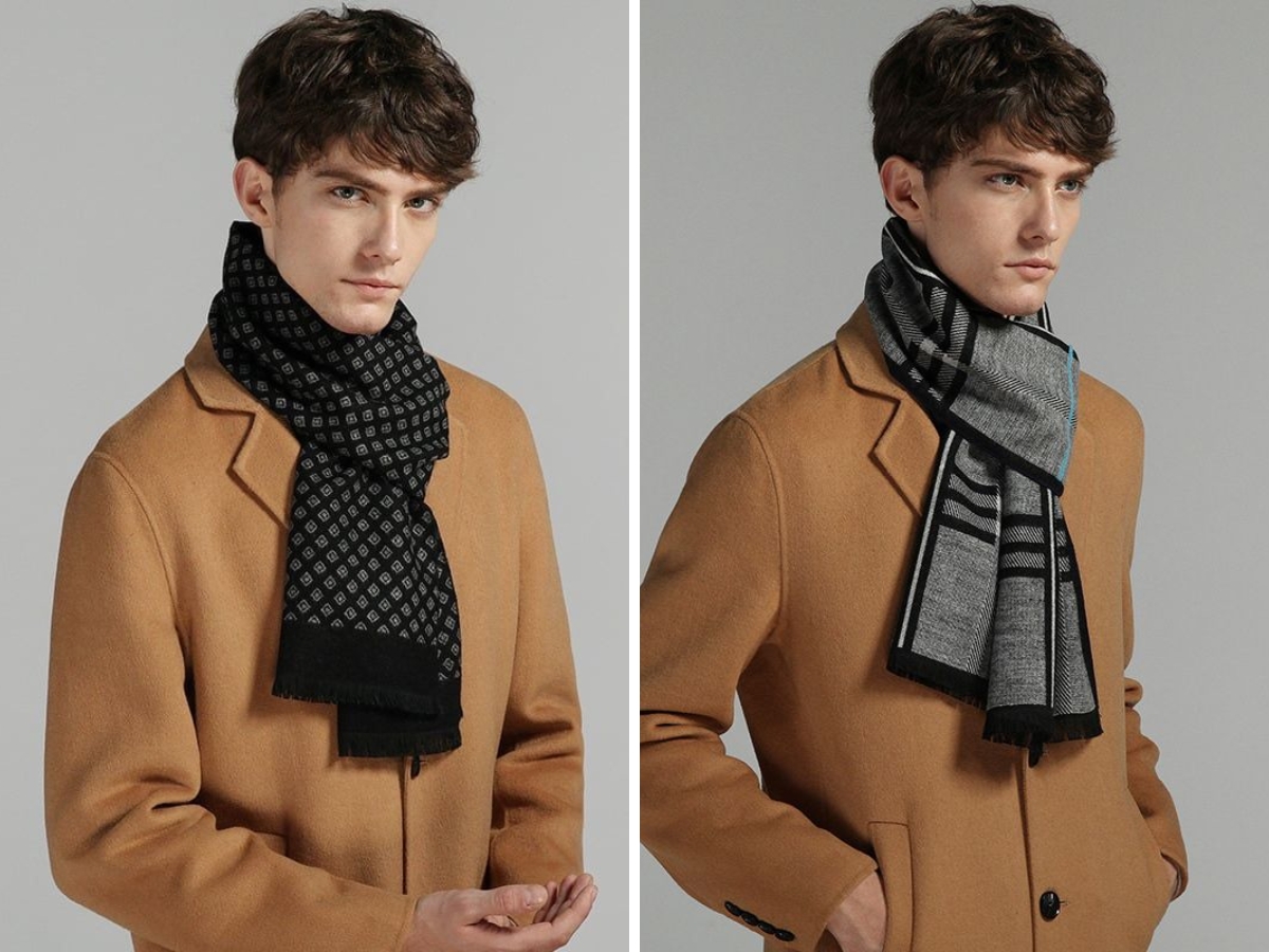 Top mẫu khăn choàng cổ cho nam