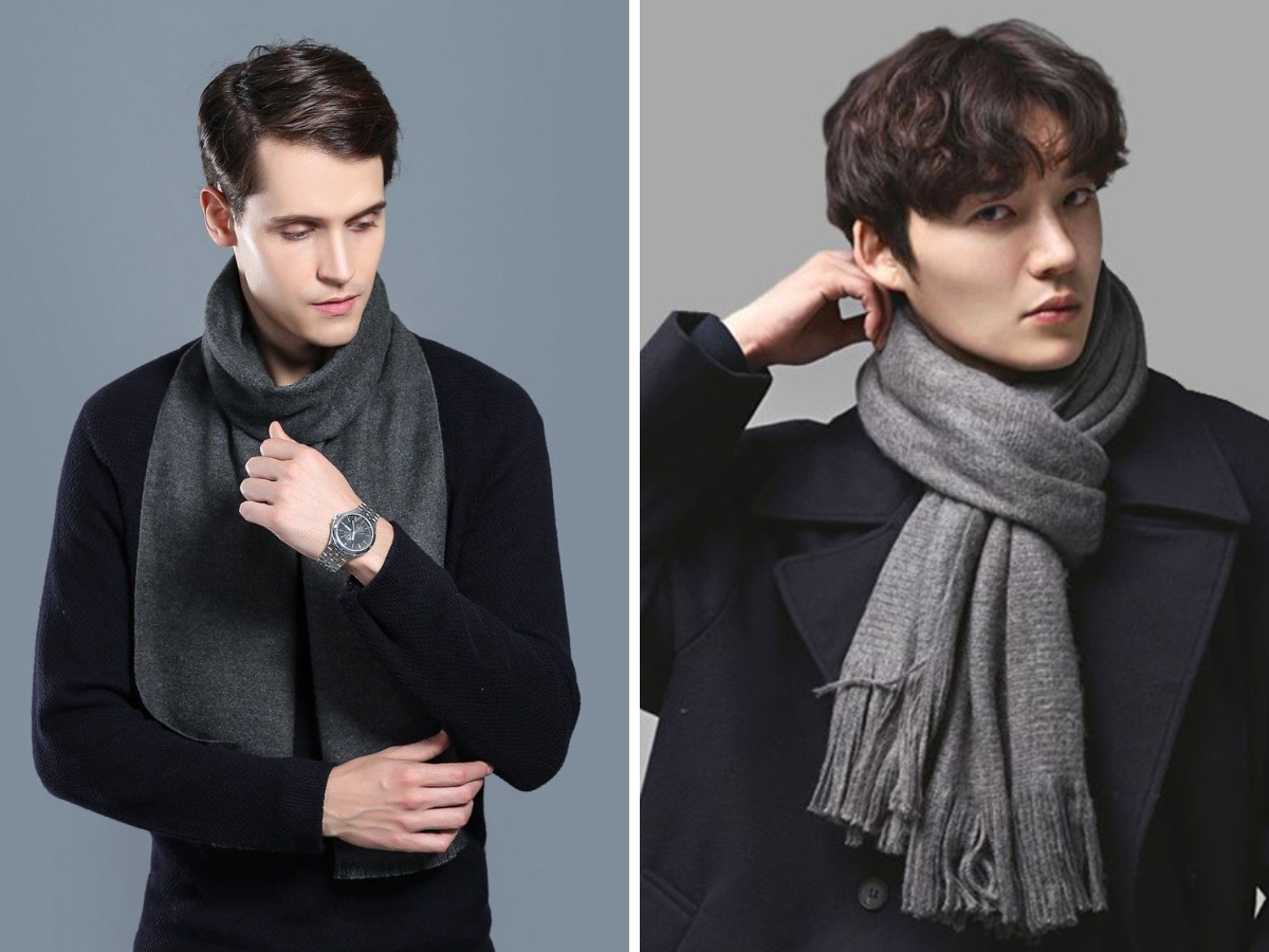 Top mẫu khăn choàng cổ cho nam