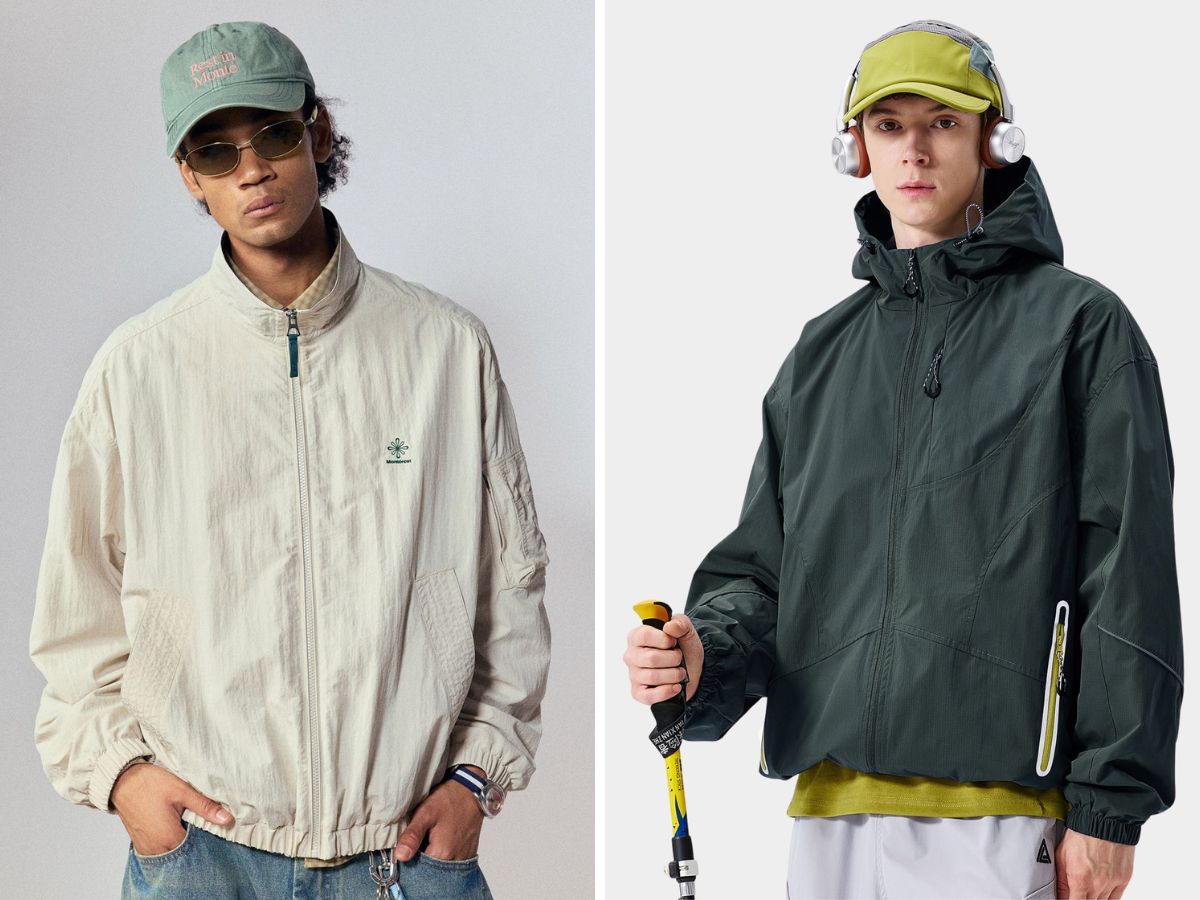 Nên lựa chọn mẫu áo khoác gió có chất liệu chống chịu được thời tiết