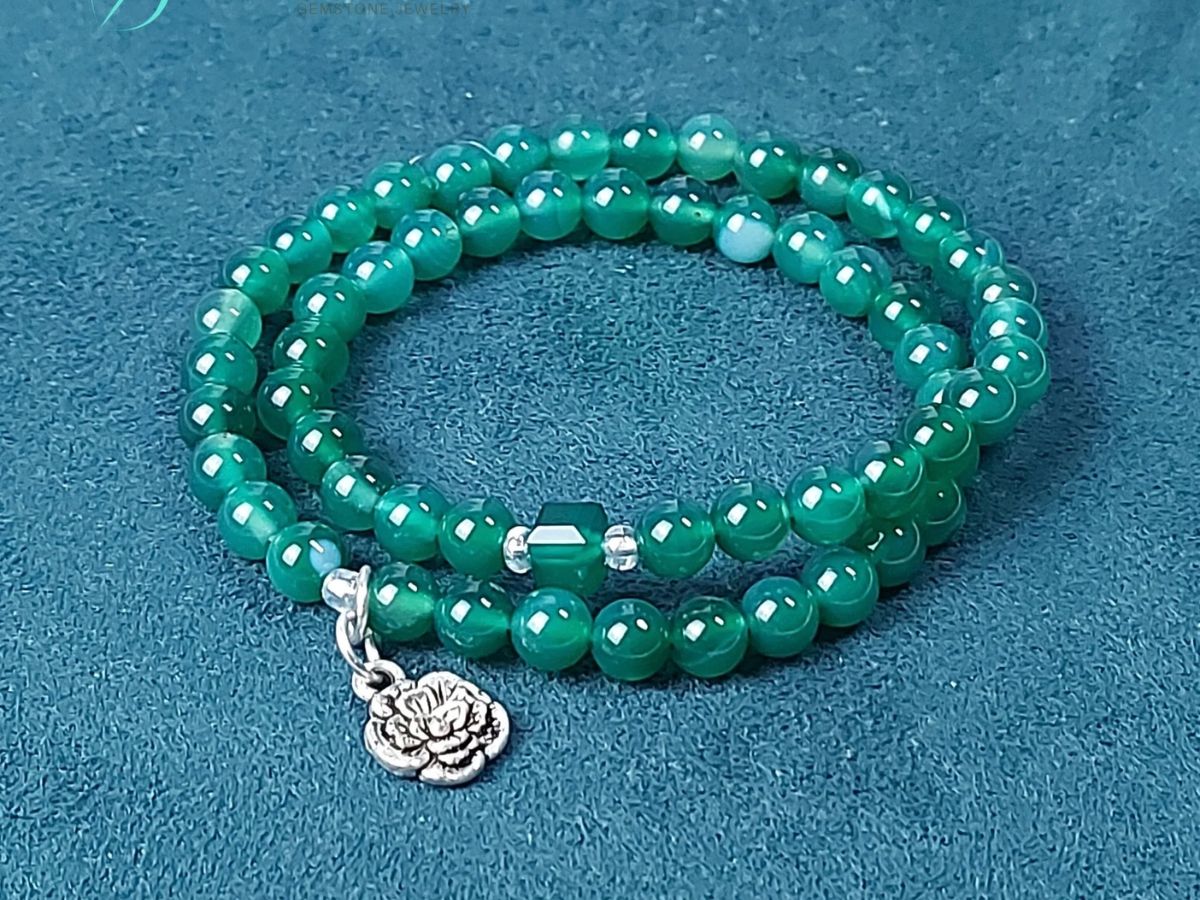 Vòng Tay Mã Não Xanh