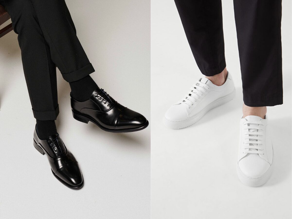 Giày sạch sẽ trắng bóng sẽ tăng độ đẹp và chỉn chu cho bộ đồ