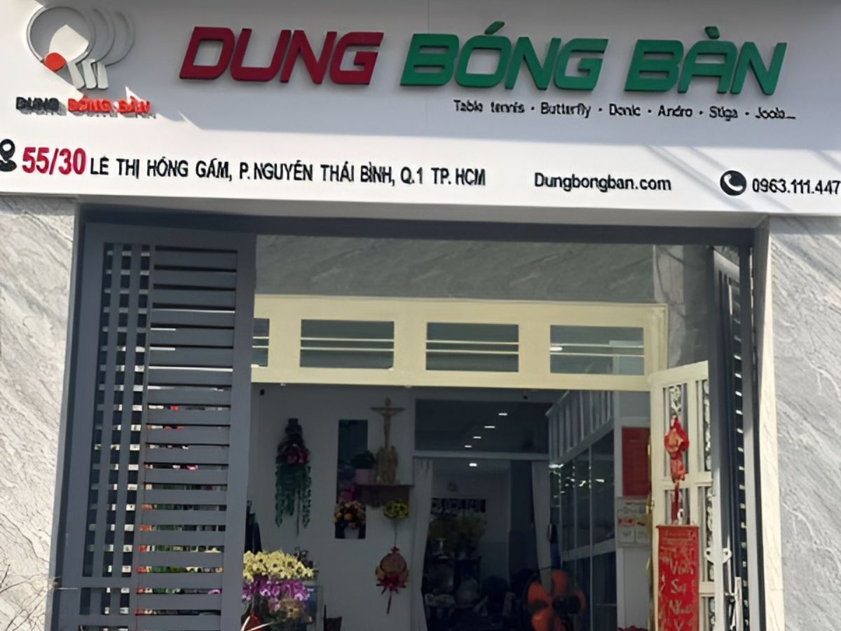 Cửa hàng Dung Bóng Bàn ở quận 1 thành phố Hồ Chí Minh