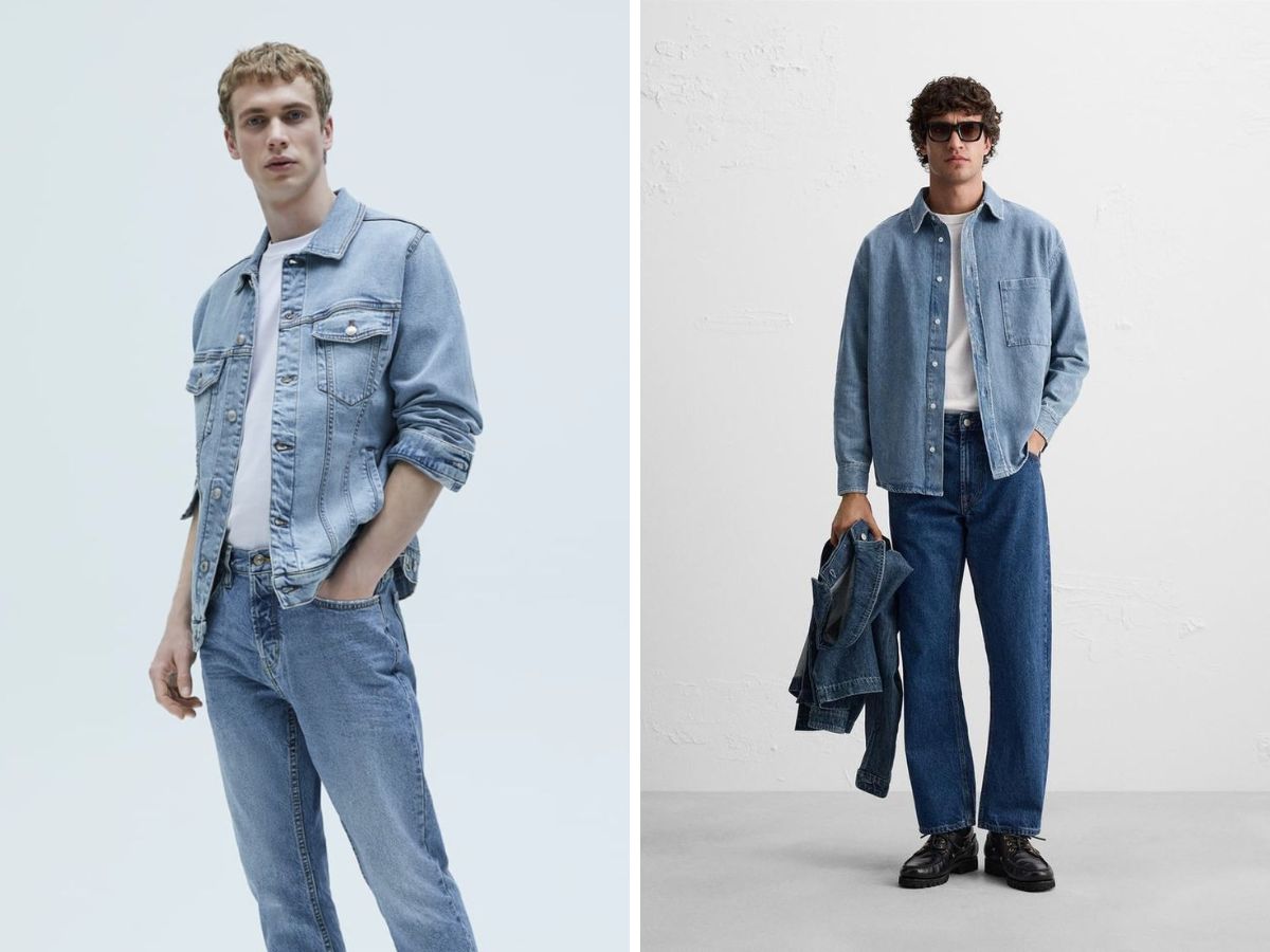 Phong cách denim jacket nam kinh điển cùng áo thun