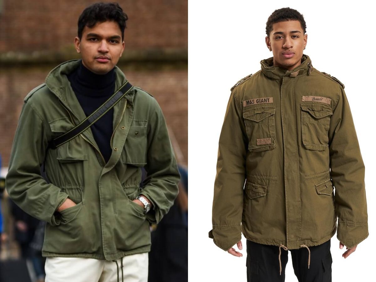 Áo thường làm từ vải NYCO bền bỉ, chống gió và chống thấm nước nhẹ