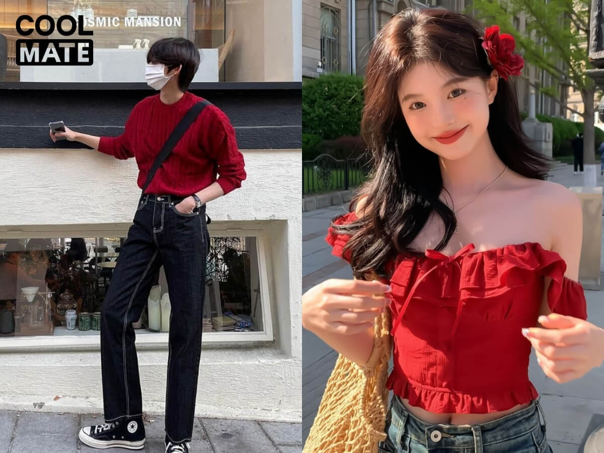 Phối đồ với màu Cherry Red
