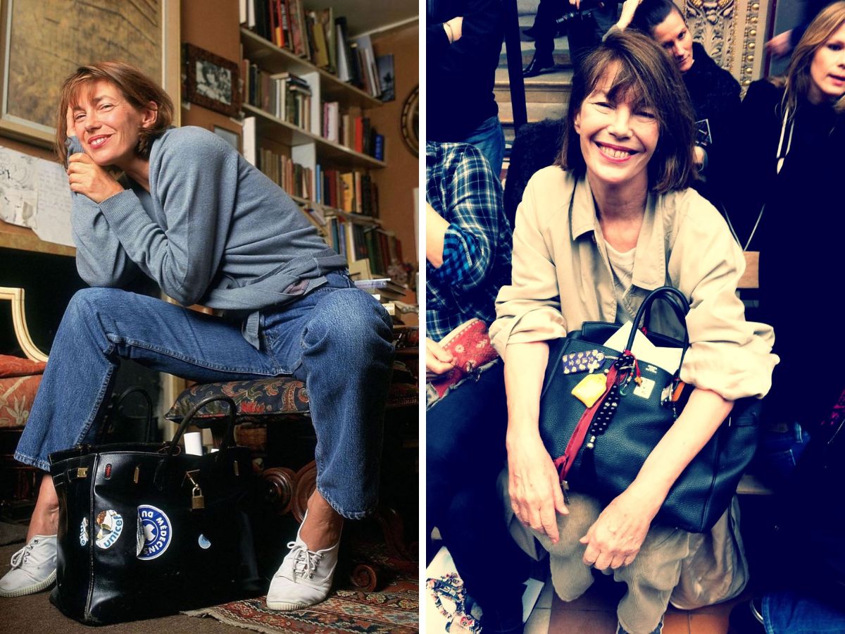 Nữ diễn viên Jane Birkin cùng chiếc túi mang tên bà