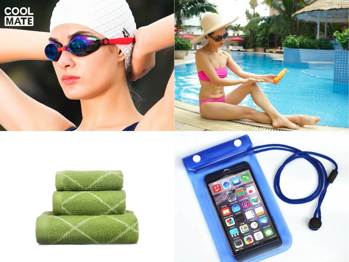 Các phụ kiện đi bơi nên có khi đi bơi