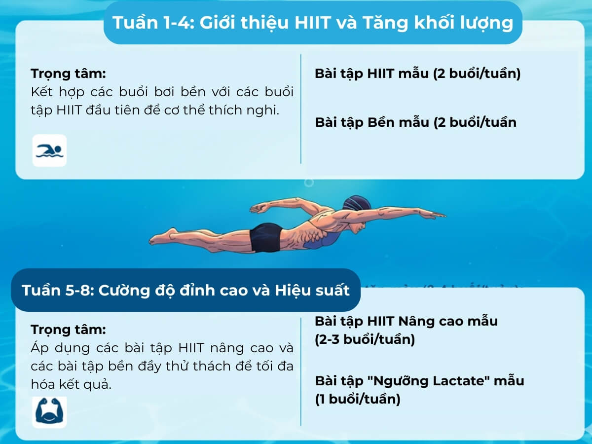 Kế hoạch bơi lội tăng tốc nâng cao (Chương trình 8 tuần)