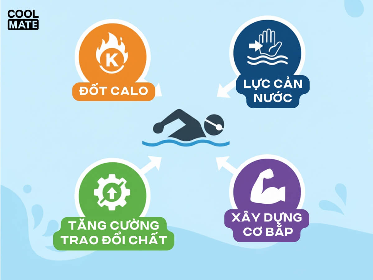 4 cơ chế khoa học giúp bơi lội là một trong những bài tập giúp giảm cân