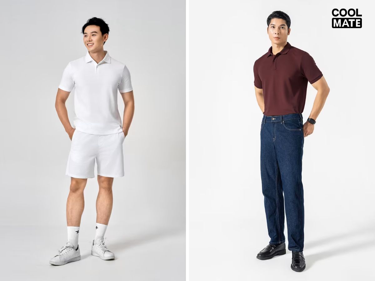 Tuỳ theo hoàn cảnh để lựa chọn phối đồ với polo phù hợp nhé