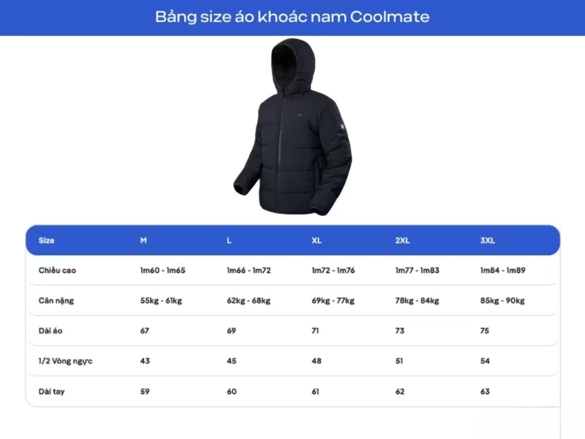 Hướng dẫn chọn size áo nam