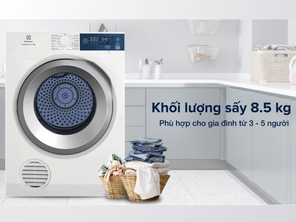 Chọn máy sấy quần áo theo số thành viên gia đình