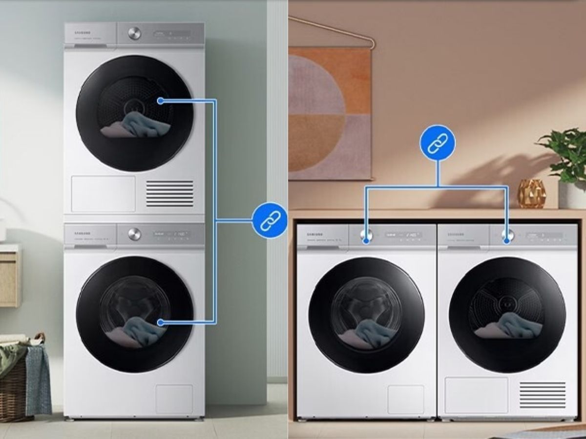 Giải pháp bố trí máy sấy quần áo gọn gàng trong căn hộ chung cư