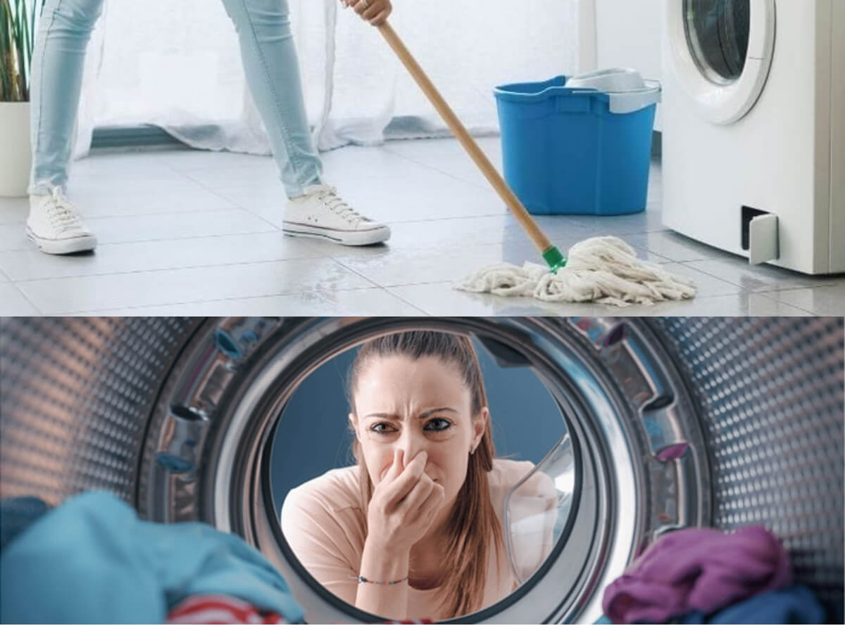 Máy sấy quần áo rò nước hoặc có mùi khét, ẩm mốc do tắc thoát nước hay thiếu vệ sinh