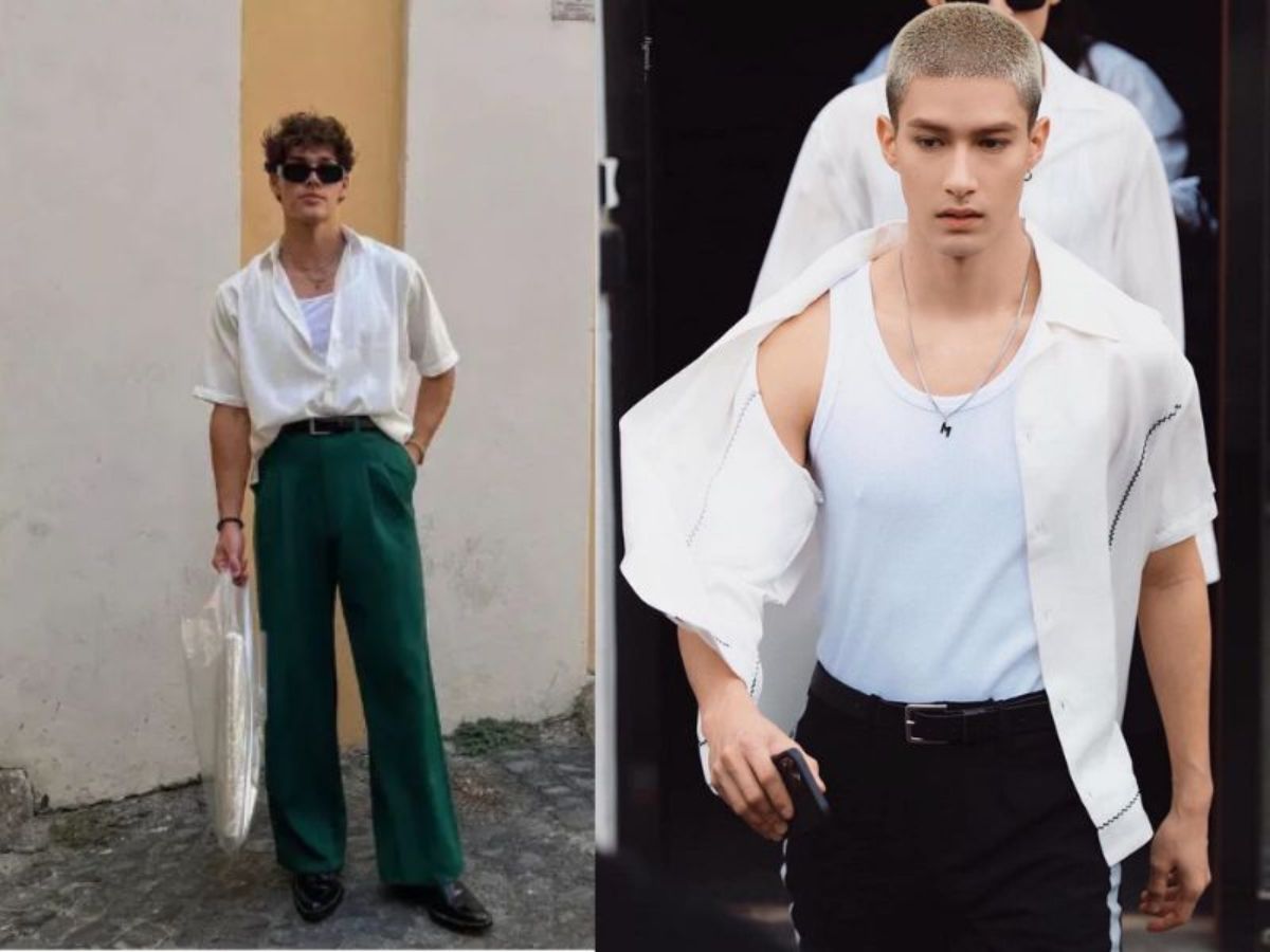 top áo sơ mi oversize nam