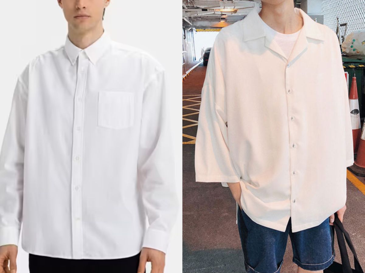 top áo sơ mi oversize nam