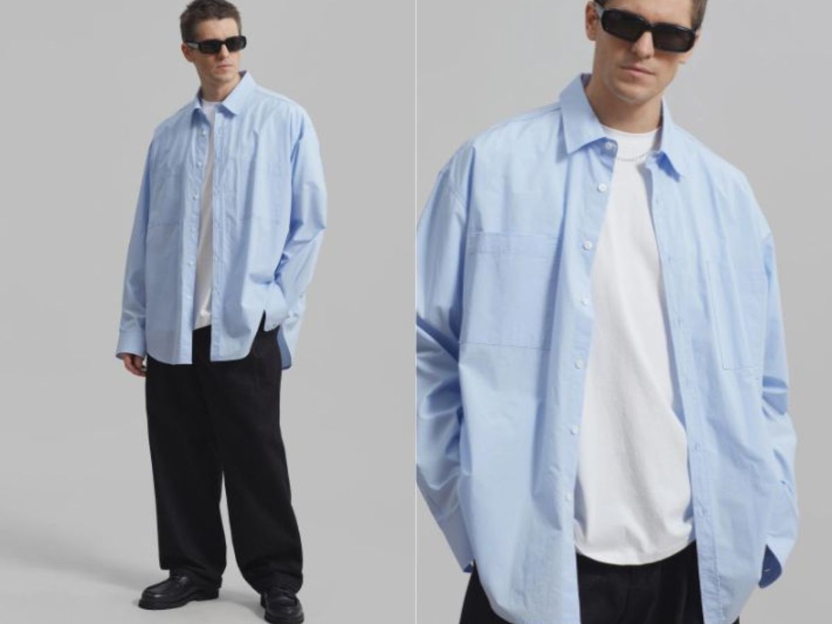 top áo sơ mi oversize nam