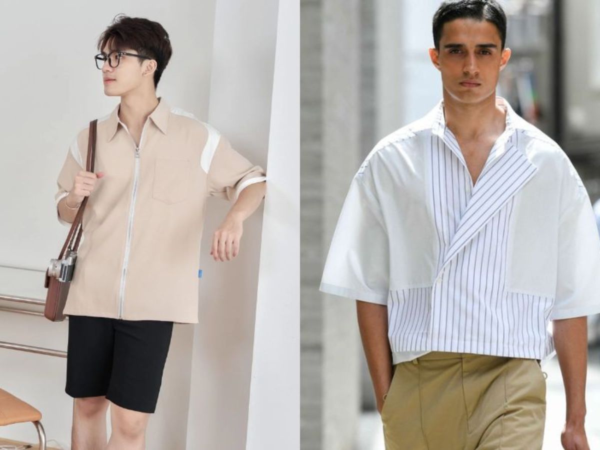 top áo sơ mi oversize nam