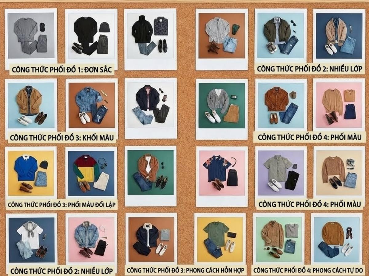 Outfit hoàn chỉnh cho từng công thức phối đồ