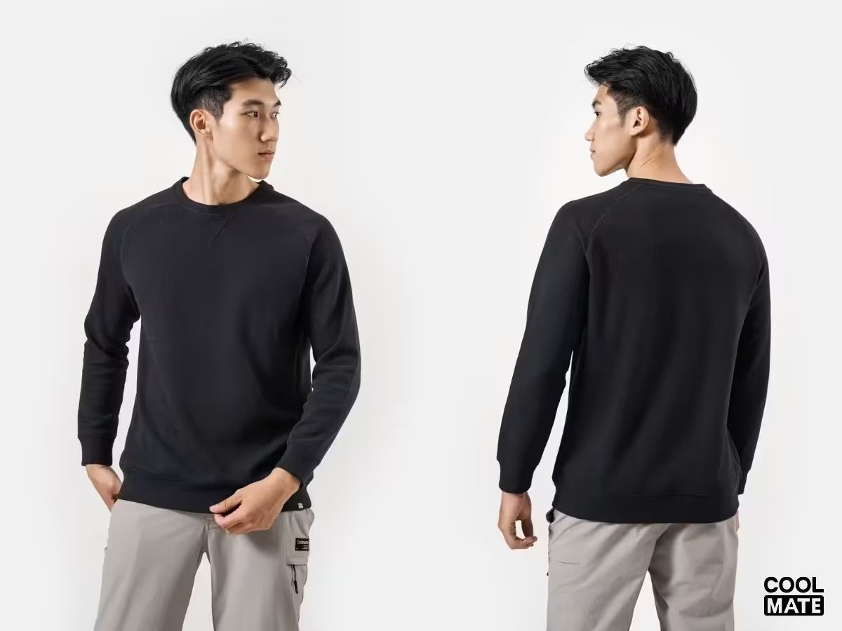 Sản phẩm của Coolmate (áo thun, áo nỉ form rộng) được chụp đẹp mắt, rõ chất liệu