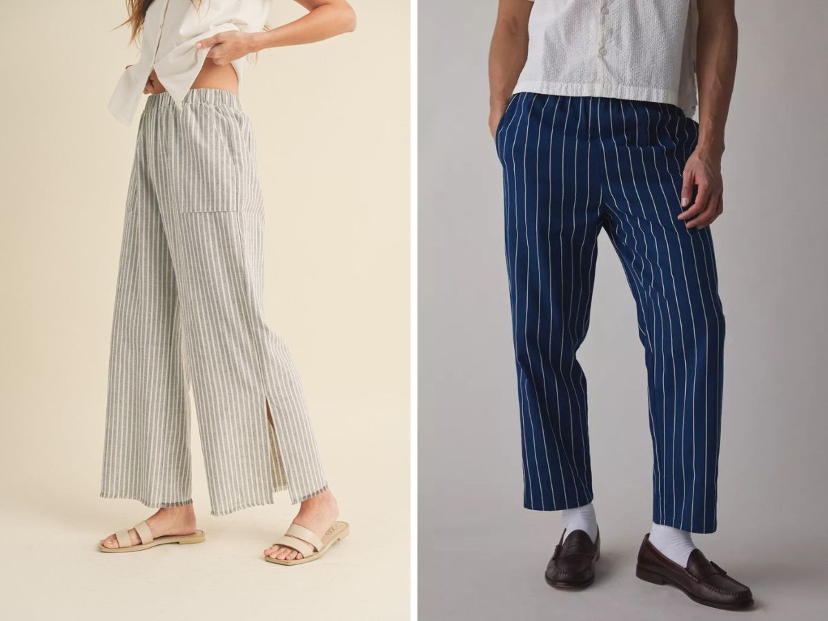 Các dáng quần kẻ sọc được yêu thích