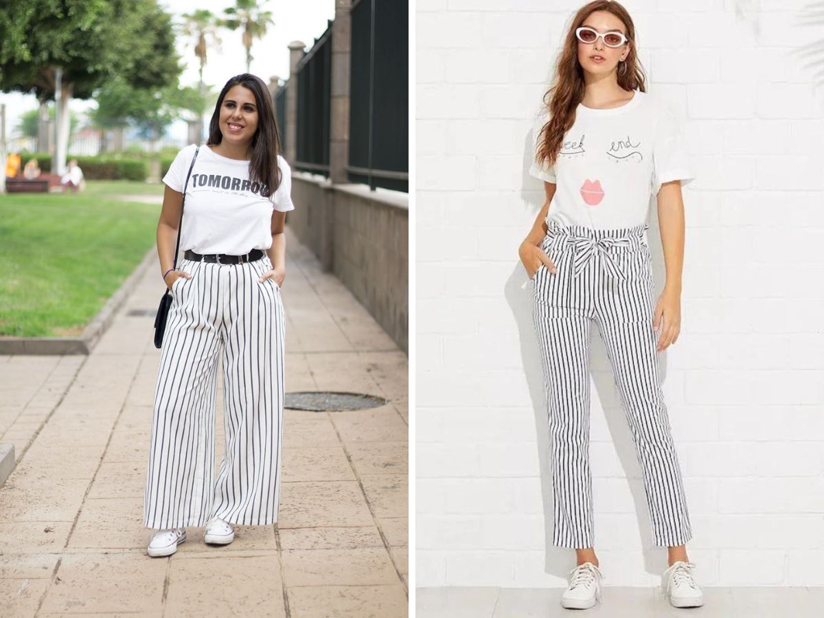 Nếu muốn thêm chút cá tính, hãy chọn áo thun có họa tiết hoặc chữ nhỏ