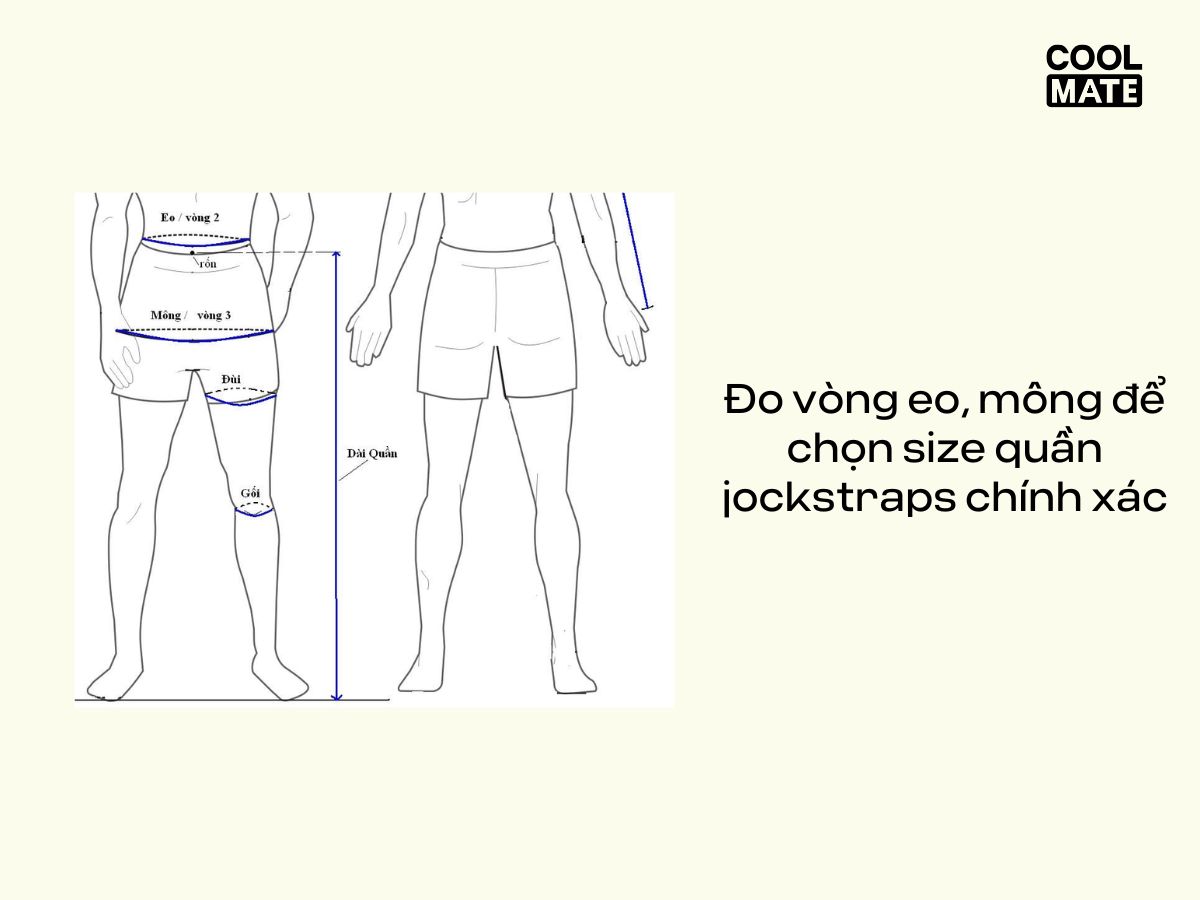 Đo vòng eo, mông để chọn size quần jockstraps chính xác