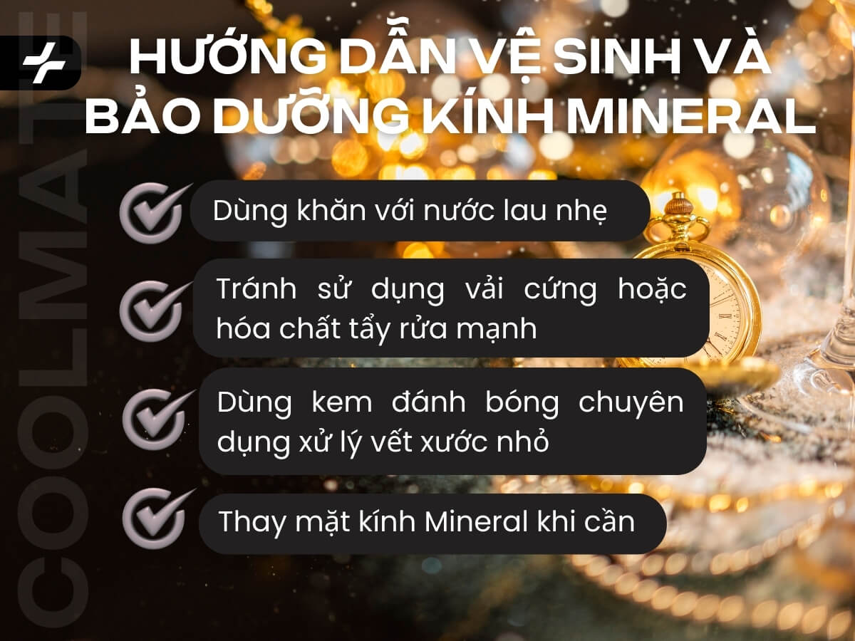 Hướng dẫn vệ sinh và bảo dưỡng kính Mineral