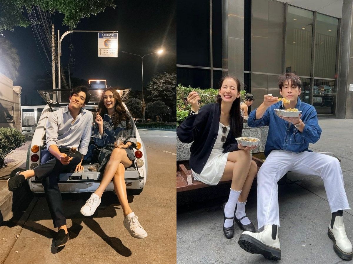 Chụp ảnh đôi khi đang ngồi cùng nhau