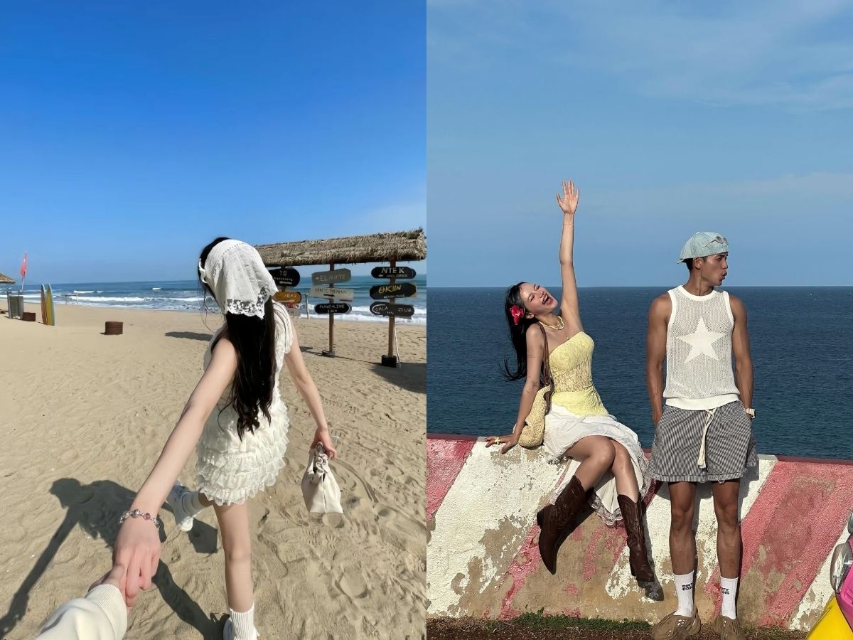 Tạo dáng cùng nhau đi muôn nơi khi chụp ảnh đôi