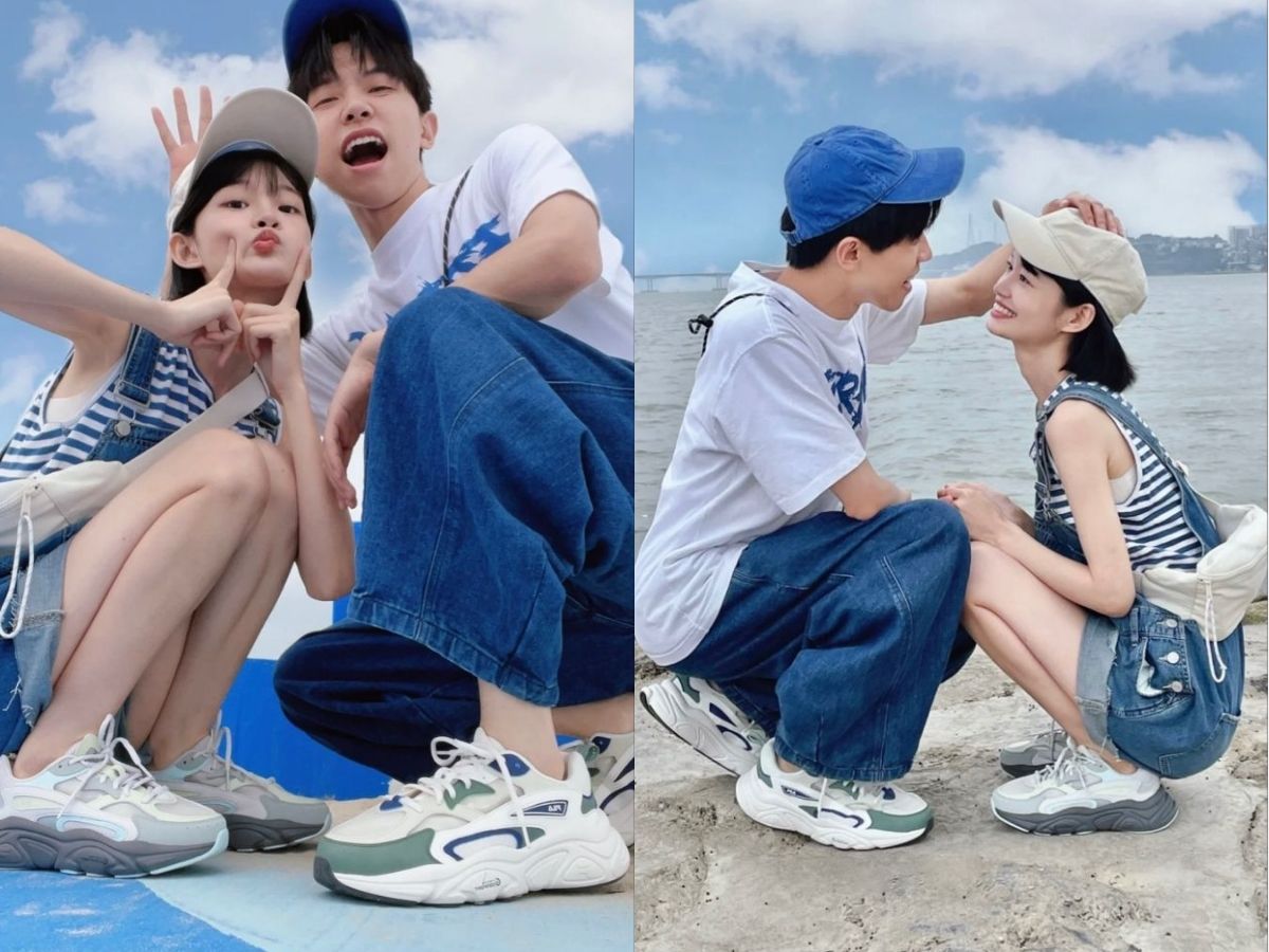 Hình ảnh cặp đôi vui đùa cùng nhau