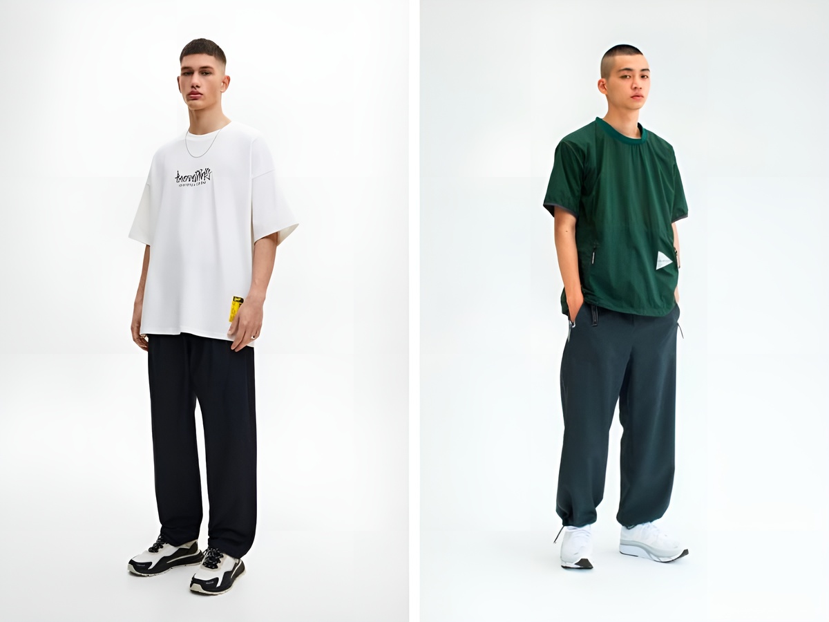 Áo phông oversized nam kết hợp cùng quần thun unisex