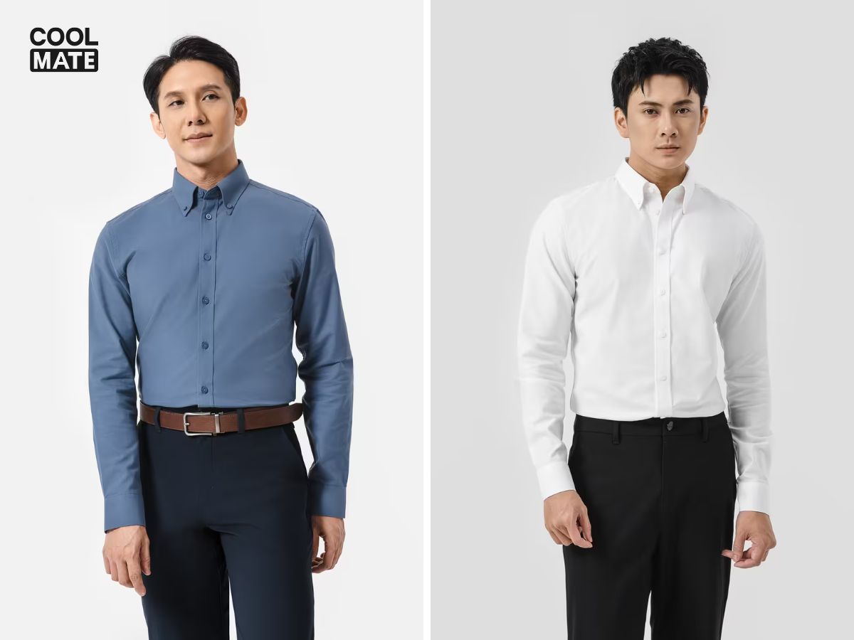 Chọn sơ mi Coolmate để hoàn thiện set đồ với vest nhé