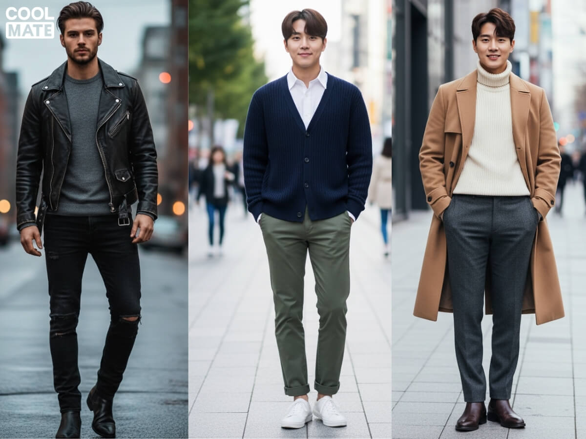 Phối đồ hẹn hò nam thu đông mang phong cách ấm áp và tinh tế