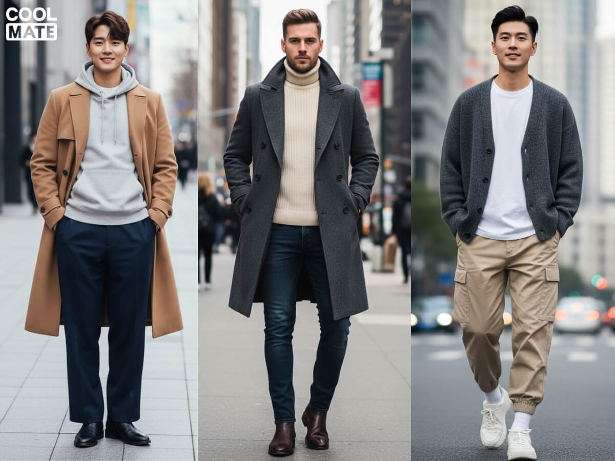 Phối đồ nam thu đông phong cách Hàn Quốc mang vẻ thời thượng và trẻ trung
