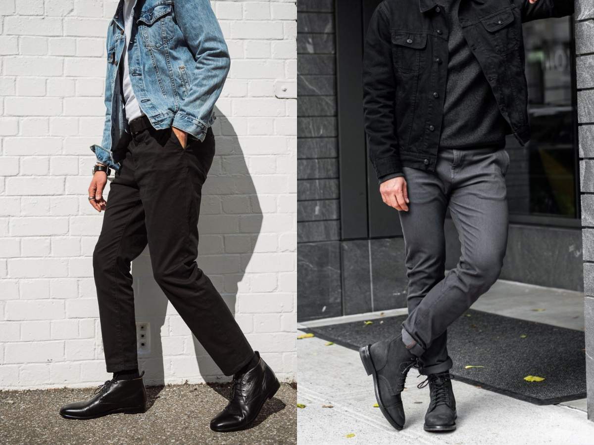 Phối đồ với quần jeans và giày chukka