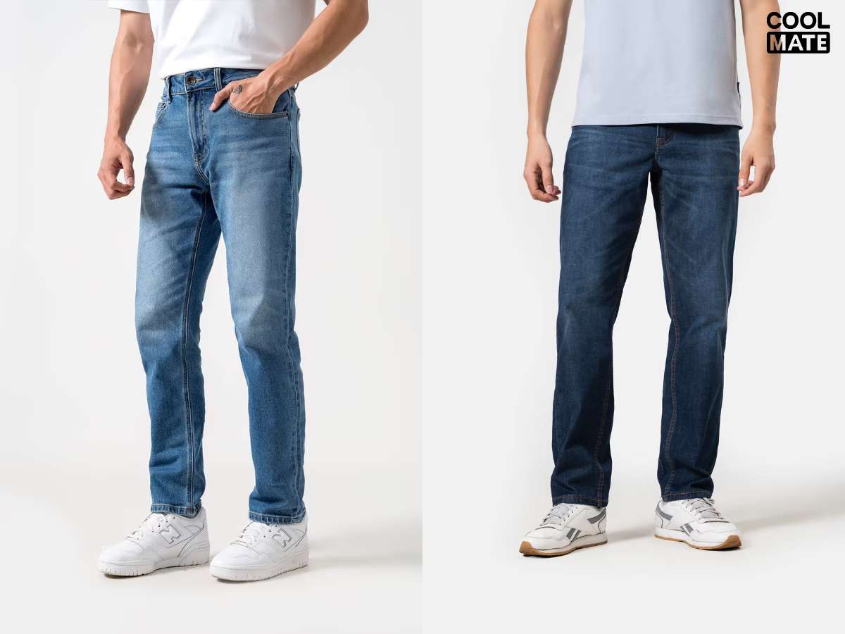 Phối quần jeans và giày sneaker trắng
