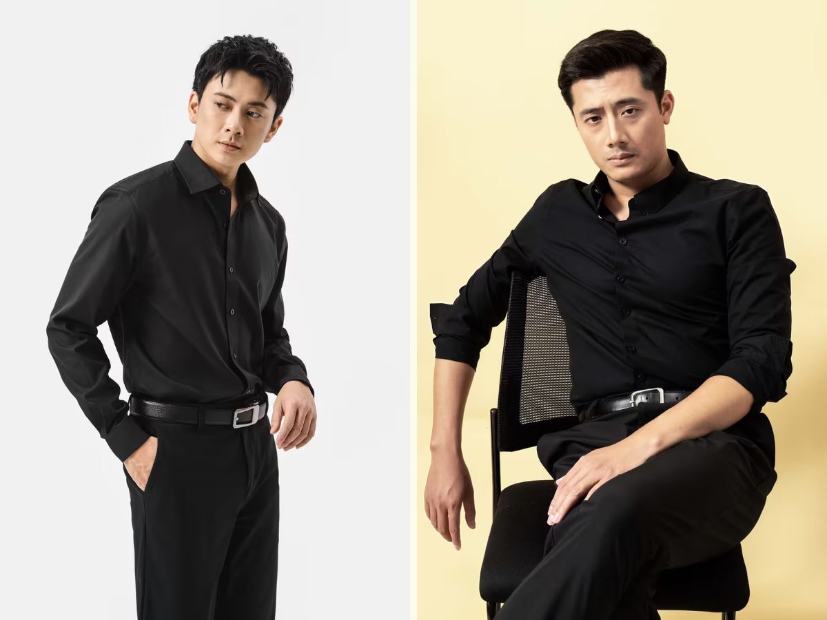 Sơ mi đen cho anh em thêm phần cuốn hút