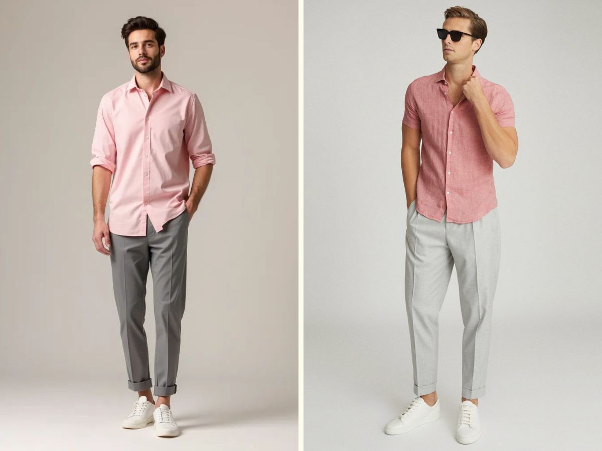 Nổi bật hơn cùng sơ mi màu hồng