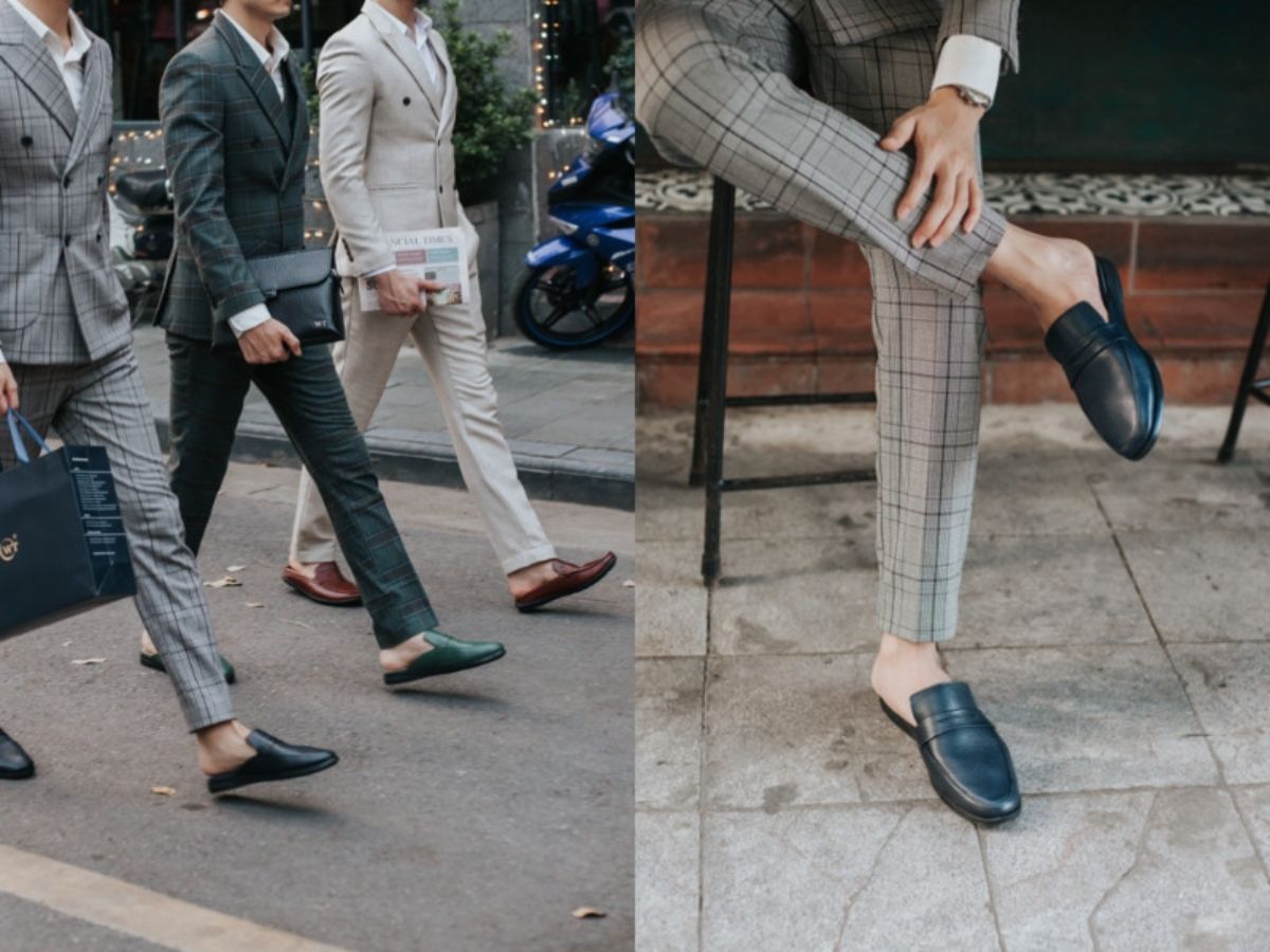 Nâng tầm outfit với giày sục nam và bộ vest/blazer chuyên nghiệp mà vẫn thời thượng