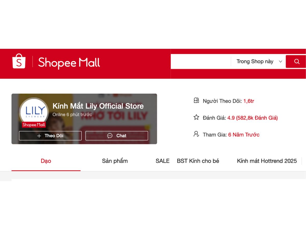 Kính mắt Lily là thương hiệu được nhiều bạn trẻ ưa chuộng nhờ phong cách trẻ trung, mẫu mã đa dạng