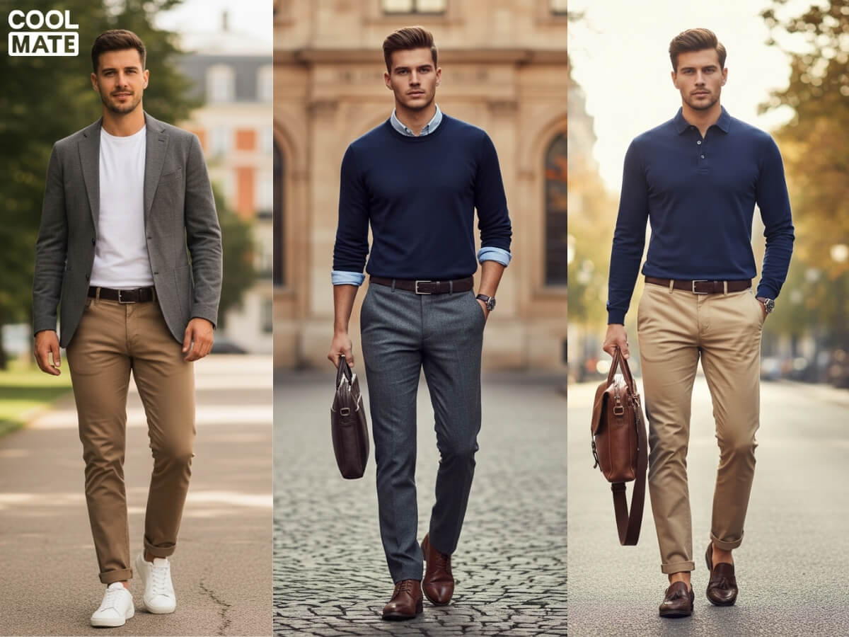 Phối đồ mùa thu cho nam theo phong cách thanh lịch và lịch lãm