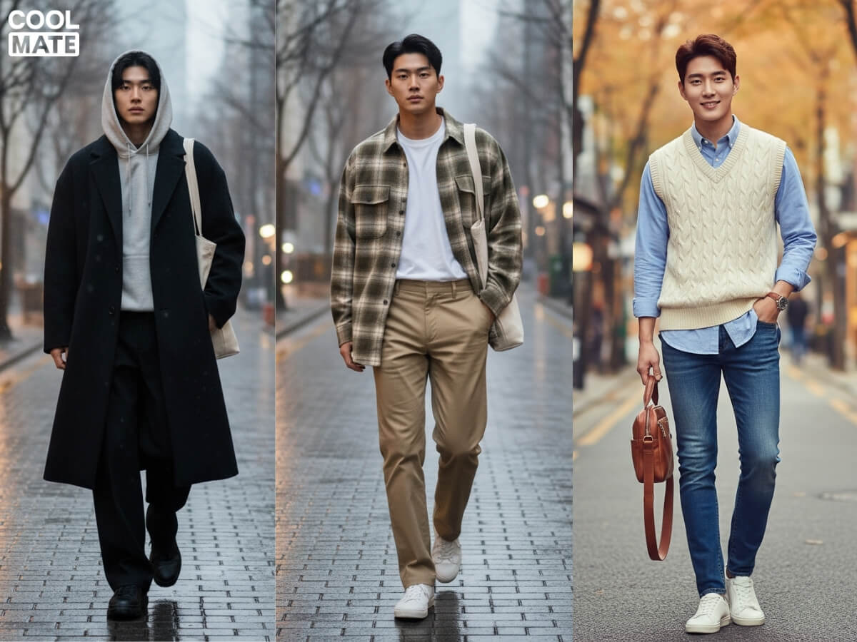Phối đồ mùa thu cho nam theo phong cách Hàn Quốc