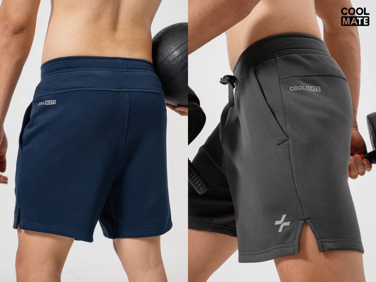 Quần short thể thao vải cotton pha